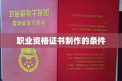 明山职业资格证书制作的条件